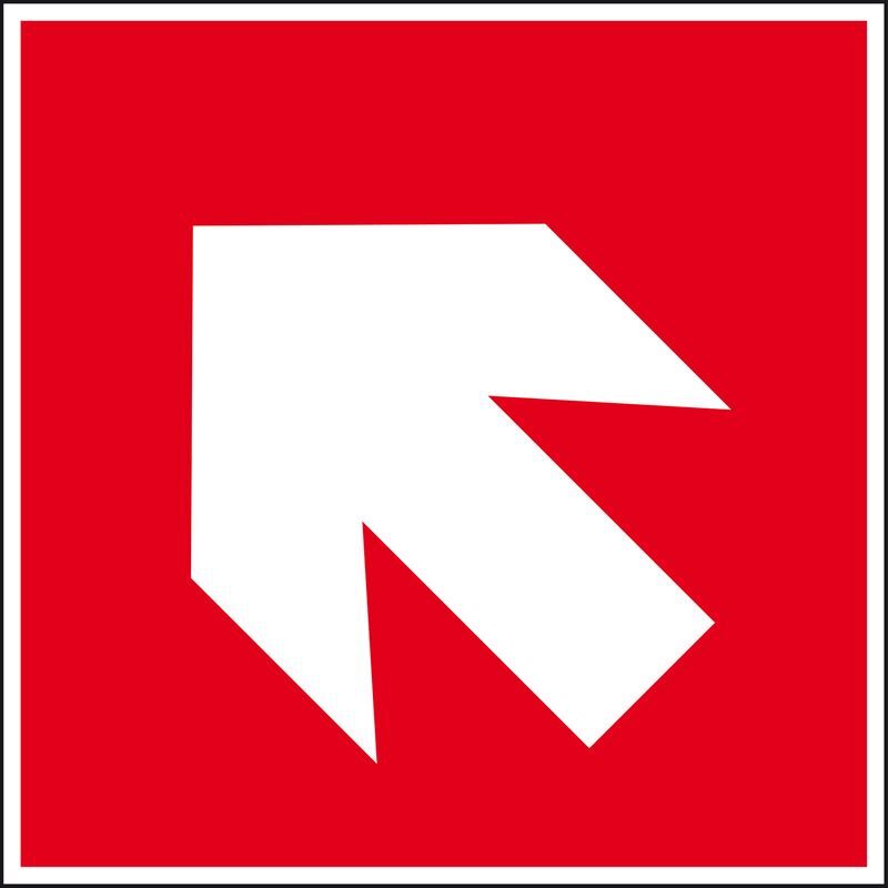 Eichner Brandschutzschild Richtungsangabe schräg aufwärts/abwärts 20 x 20 cm PVC Produktbild Eichner Brandschutzschild Richtungsangabe schräg aufwärts/abwärts 20 x 20 cm PVC