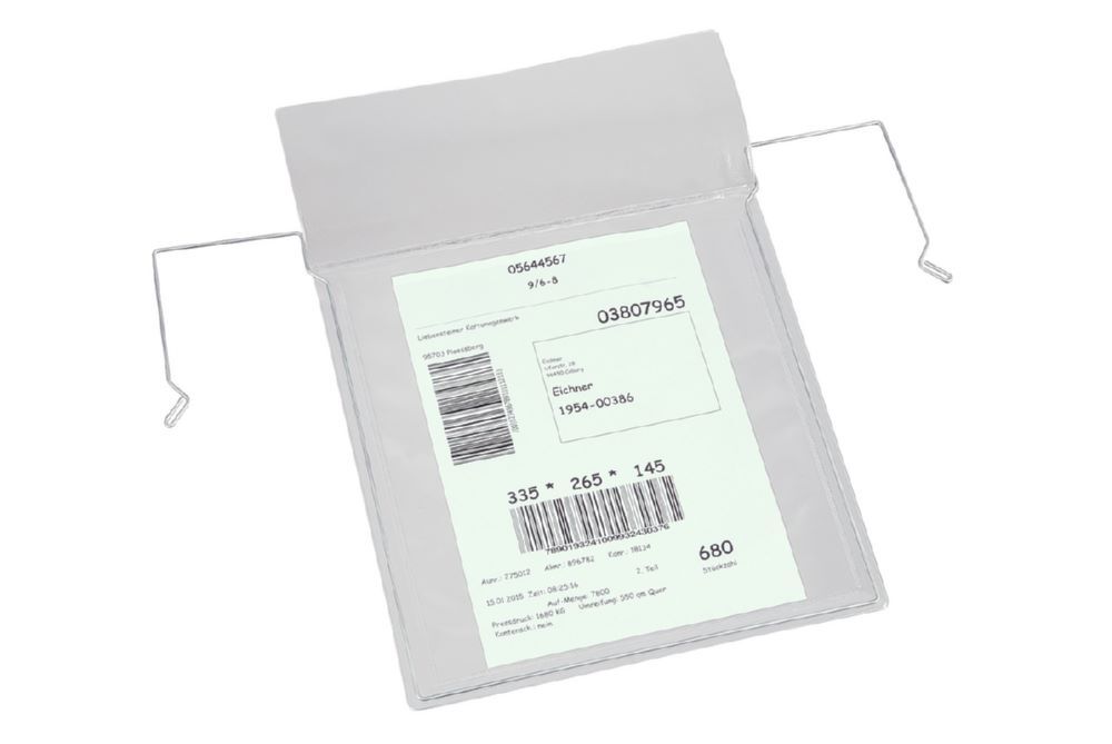 Eichner Drahtbügel Sichttasche mit Klappe 220 x 320 mm DIN A5 Produktbild Eichner Drahtbügel Sichttasche mit Klappe 220 x 320 mm DIN A5