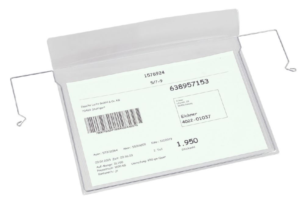 Eichner Drahtbügel Sichttasche mit Klappe 330 x 325 mm DIN A4 Produktbild Eichner Drahtbügel Sichttasche mit Klappe 330 x 325 mm DIN A4
