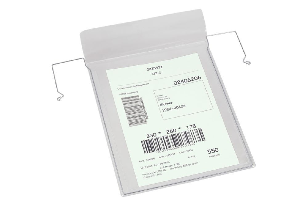 Eichner Drahtbügel Sichttasche mit Klappe 280 x 447 mm DIN A4 Produktbild Eichner Drahtbügel Sichttasche mit Klappe 280 x 447 mm DIN A4