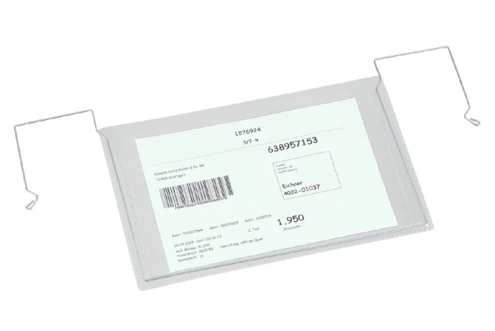 Eichner Drahtbügel Sichttasche ohne Klappe 280 x 180 mm DIN A5 Produktbild Eichner Drahtbügel Sichttasche ohne Klappe 280 x 180 mm DIN A5