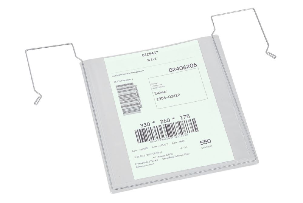 Eichner Drahtbügel Sichttasche ohne Klappe 220 x 230 mm DIN A5 Produktbild Eichner Drahtbügel Sichttasche ohne Klappe 220 x 230 mm DIN A5