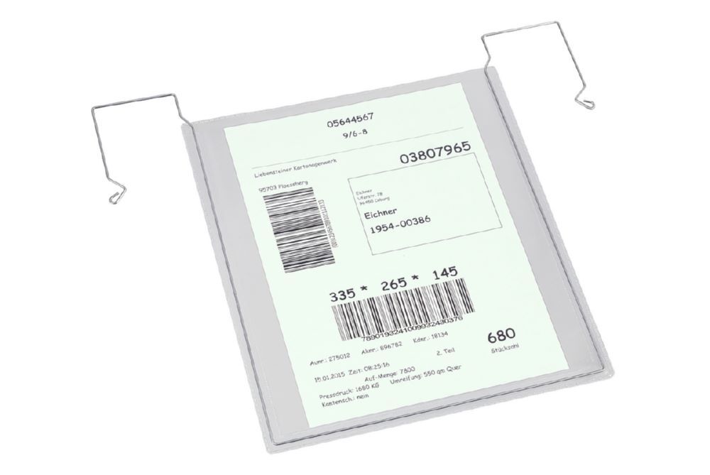 Eichner Drahtbügel Sichttasche ohne Klappe 280 x 325 mm DIN A4 Produktbild Eichner Drahtbügel Sichttasche ohne Klappe 280 x 325 mm DIN A4