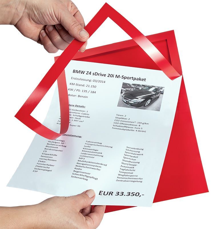 Eichner Folien Passepartout Rot Produktbild Eichner Folien Passepartout Rot