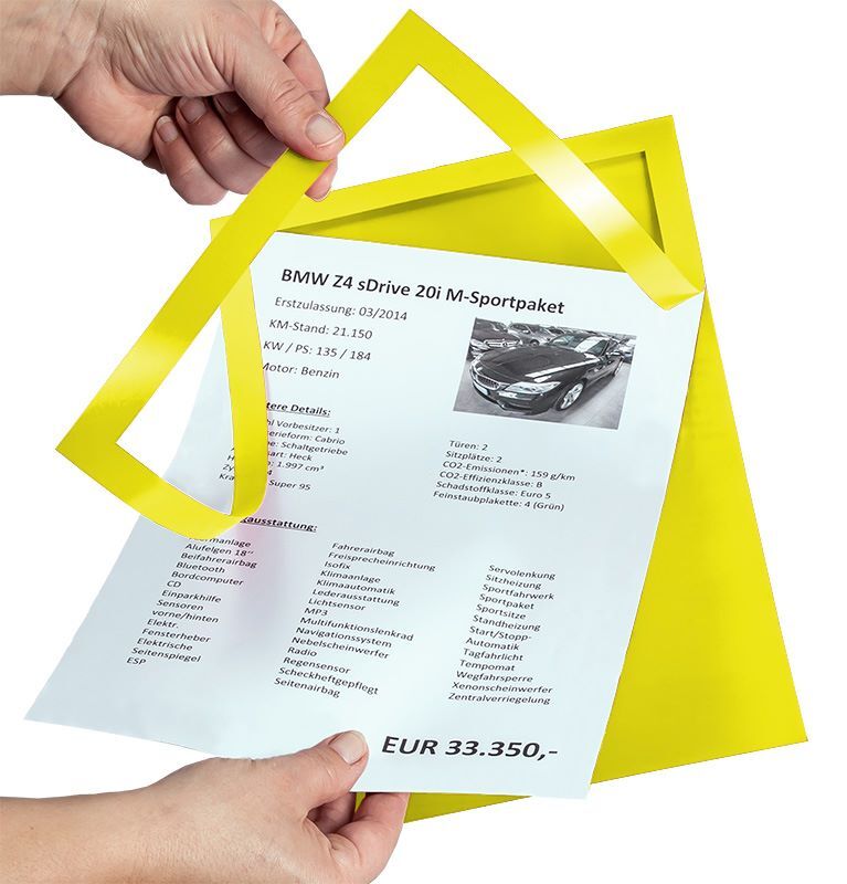 Eichner Folien Passepartout Gelb Produktbild Eichner Folien Passepartout Gelb