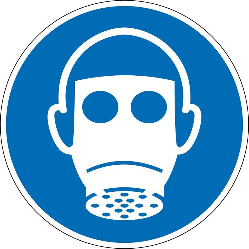 Eichner Gebotsschild Atemschutz benutzen PVC Folie 10 cm Produktbild Eichner Gebotsschild Atemschutz benutzen PVC Folie 10 cm
