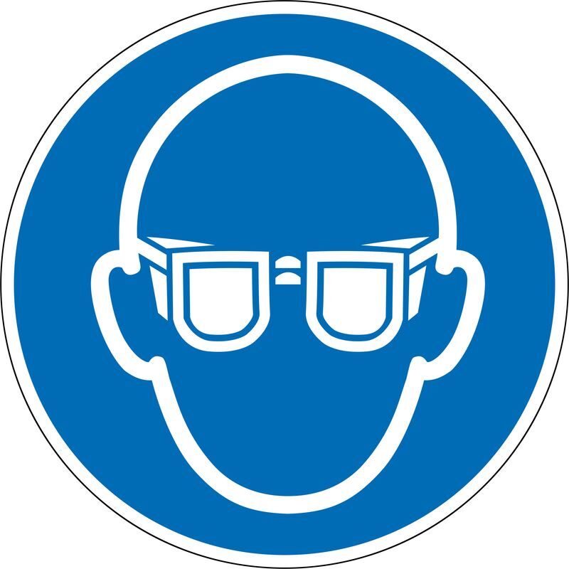 Eichner Gebotsschild Augenschutz benutzen PVC Folie 20 cm Produktbild Eichner Gebotsschild Augenschutz benutzen PVC Folie 20 cm