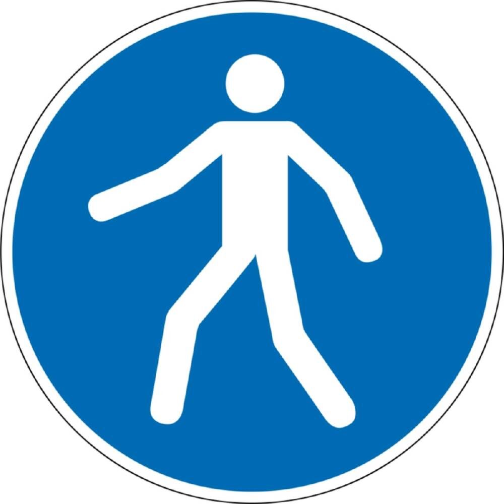 Eichner Gebotsschild Fußgängerweg benutzen Durchmesser 31,5cm Produktbild Eichner Gebotsschild Fußgängerweg benutzen Durchmesser 31,5cm