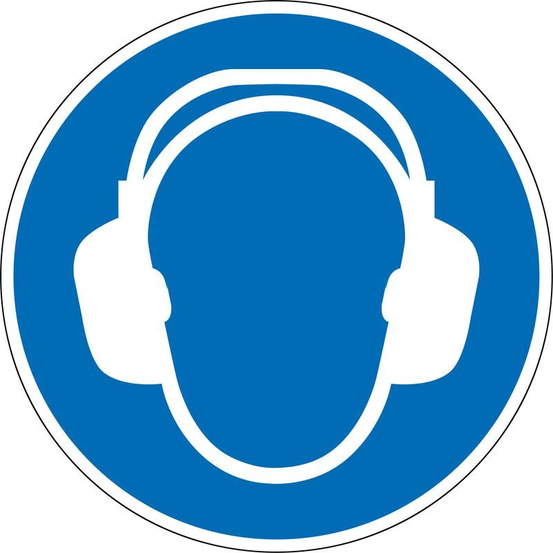 Eichner Gebotsschild Gehörschutz benutzen PVC Folie 10 cm Produktbild Eichner Gebotsschild Gehörschutz benutzen PVC Folie 10 cm