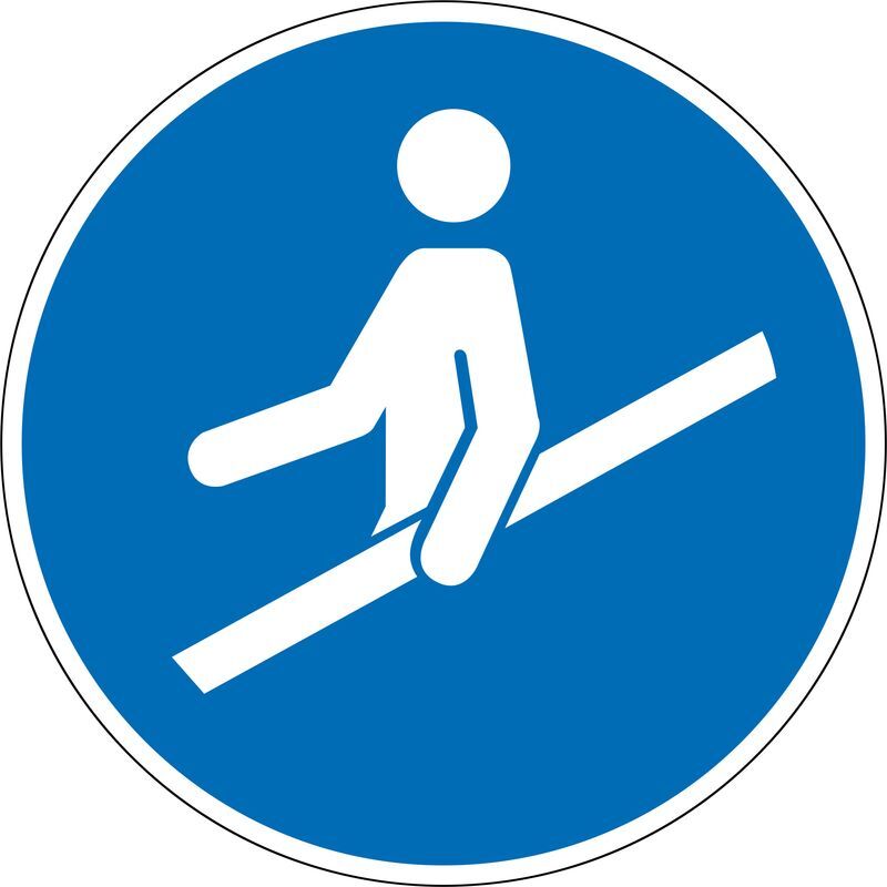 Eichner Gebotsschild Handlauf benutzen PVC Folie 10 cm Produktbild Eichner Gebotsschild Handlauf benutzen PVC Folie 10 cm