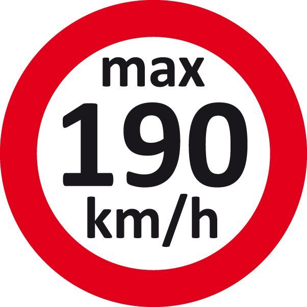 Eichner Geschwindigkeitsaufkleber 190 km/h Produktbild Eichner Geschwindigkeitsaufkleber 190 km/h