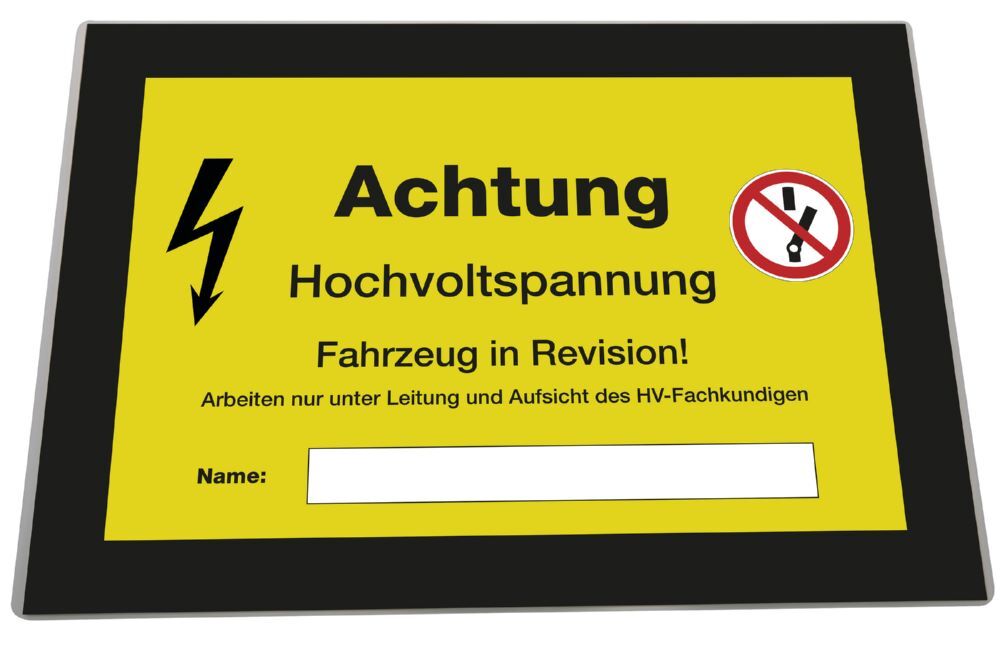 Eichner Hinweiskarte für Elektrofahrzeuge Gelb-Schwarz Produktbild Eichner Hinweiskarte für Elektrofahrzeuge Gelb-Schwarz