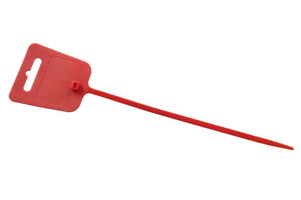 Produktbild EICHNER Kabelbinder mit Beschriftungsfeld 44 x 25 mm und Euroloch rot