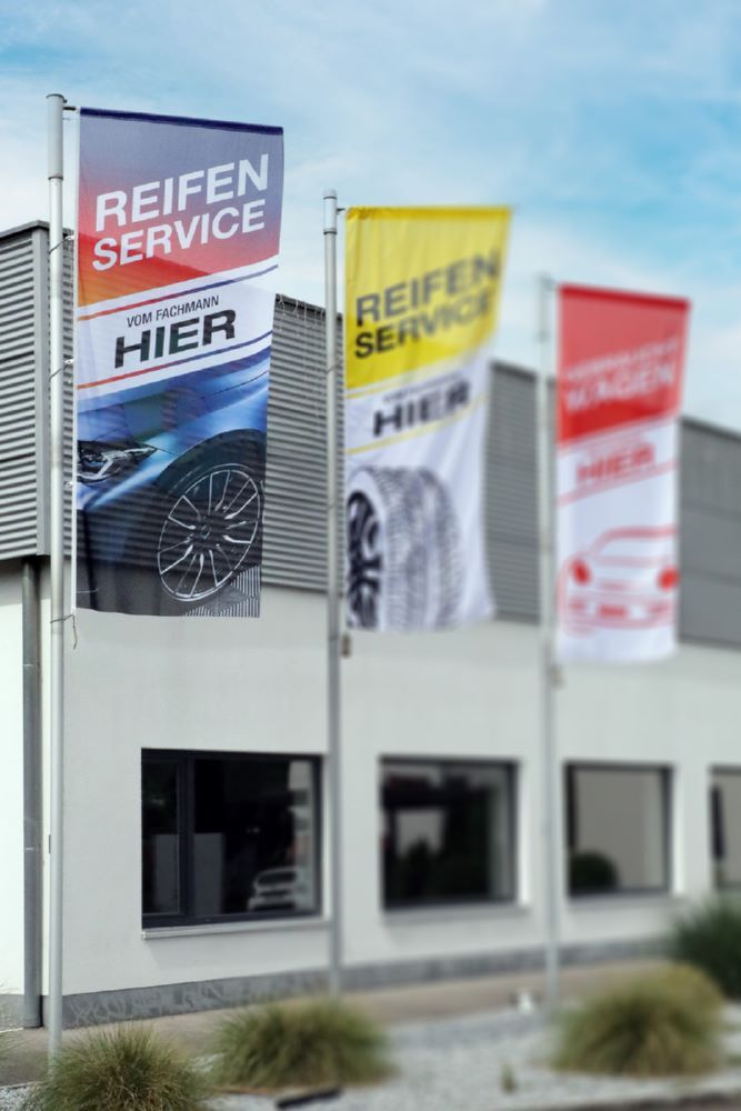 Produktbild EICHNER Fahnen für den Gebrauchtwagenhandel und Kfz-Reparaturbetriebe H 300 x B 120 cm