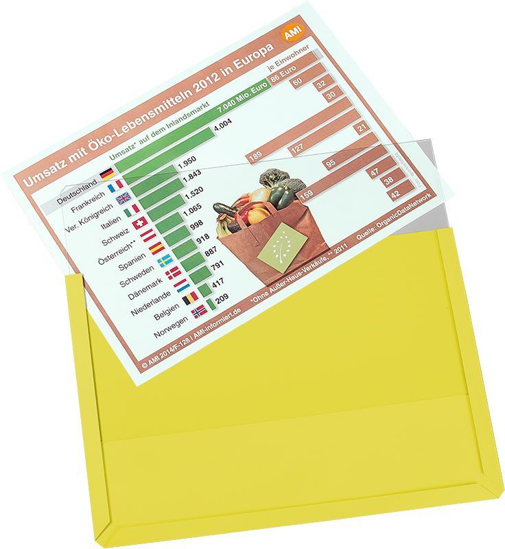 Eichner Magnet Sichttasche DIN A4 Gelb 305 x 217 mm Produktbild Eichner Magnet Sichttasche DIN A4 Gelb 305 x 217 mm