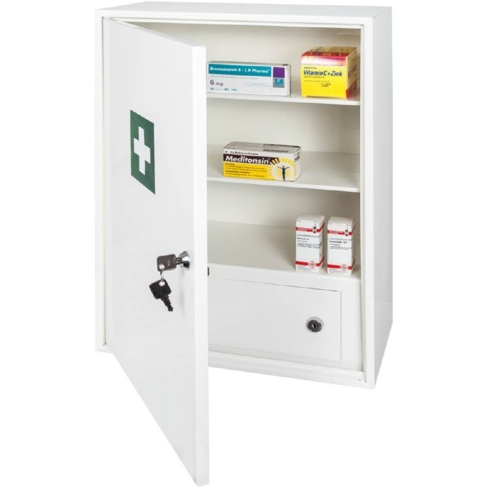 Eichner Medikamentenschrank abschließbarem Innenfach 380x550x205mm Produktbild Eichner Medikamentenschrank abschließbarem Innenfach 380x550x205mm