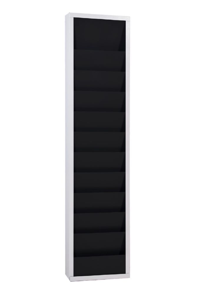 Produktbild Planungstafel A4 aus Metall  Farbe: schwarz/grau 10 Schienen  H: 1278 mm, B:  bild 2