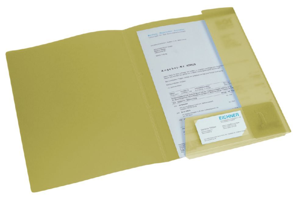 Eichner PP Angebotsmappe DIN A4 Gelb Produktbild Eichner PP Angebotsmappe DIN A4 Gelb