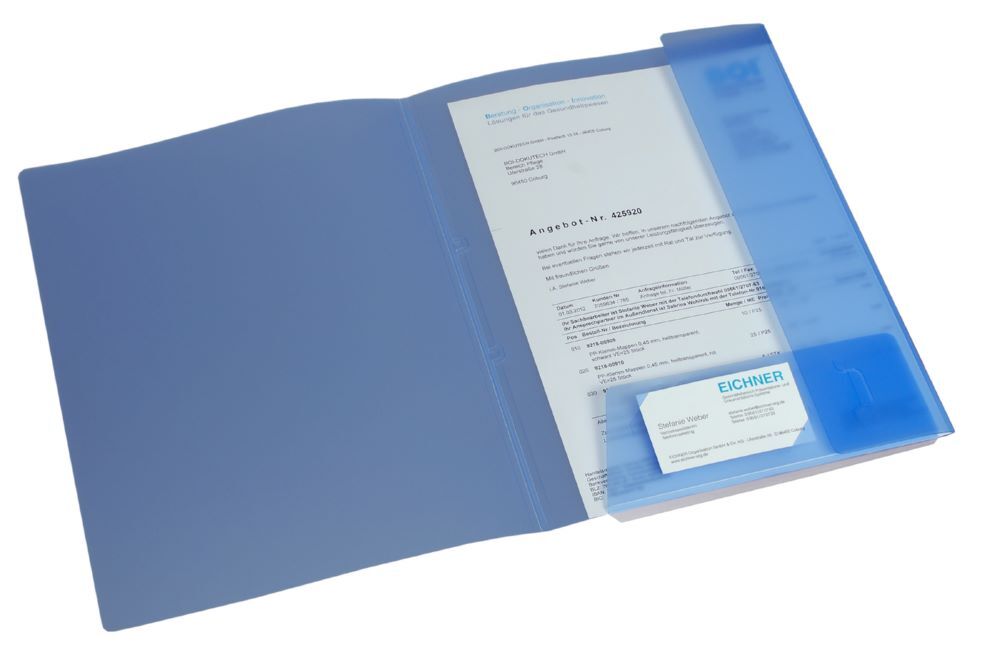 Eichner PP Angebotsmappe DIN A4 Blau  Produktbild Eichner PP Angebotsmappe DIN A4 Blau