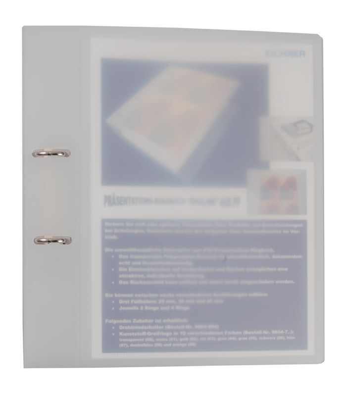 Eichner Präsentationsringbuch aus PP 2 Ring Füllhöhe 25 mm Produktbild Eichner Präsentationsringbuch aus PP 2 Ring Füllhöhe 25 mm