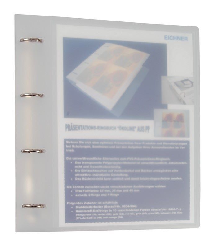 Eichner Präsentationsringbuch aus PP 4 Ring Füllhöhe 25 mm Produktbild Eichner Präsentationsringbuch aus PP 4 Ring Füllhöhe 25 mm