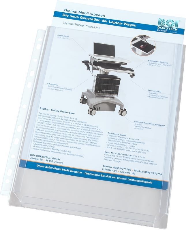 Eichner PVC Dehnfaltentasche Transparent 309 x 238 mm Produktbild Eichner PVC Dehnfaltentasche Transparent 309 x 238 mm