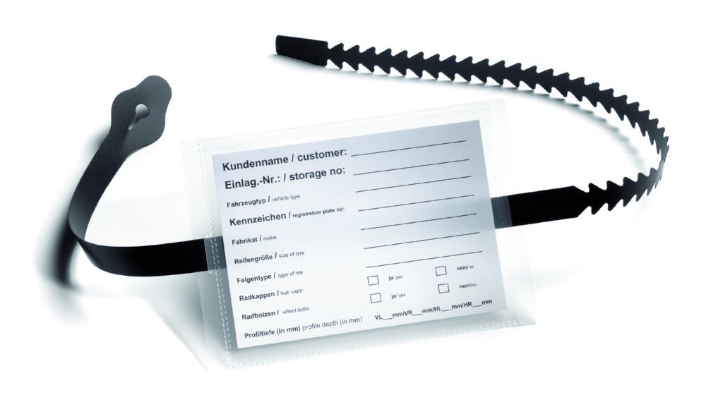 Produktbild Rad-/Reifenanhänger A6 neutral, inkl. separat beigelegter Standardlasche (80 cm) bild 2