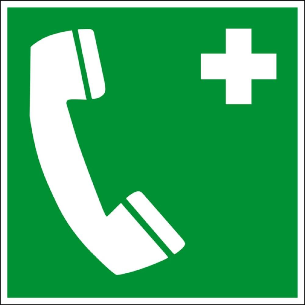 Eichner Rettungsschild Notruftelefon 20x20cm Produktbild Eichner Rettungsschild Notruftelefon 20x20cm