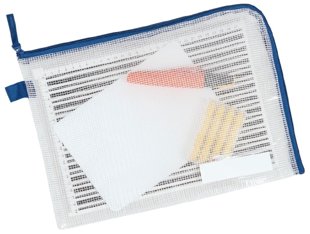 Eichner Sammelbeutel mit halbrundem Reißverschluss A4 Blau Produktbild Eichner Sammelbeutel mit halbrundem Reißverschluss A4 Blau