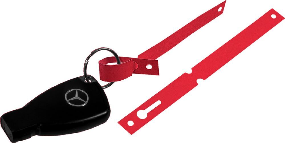 Eichner Schlüsselanhänger aus Tyvek Rot 160 x 12,7 mm Produktbild Eichner Schlüsselanhänger aus Tyvek Rot 160 x 12,7 mm