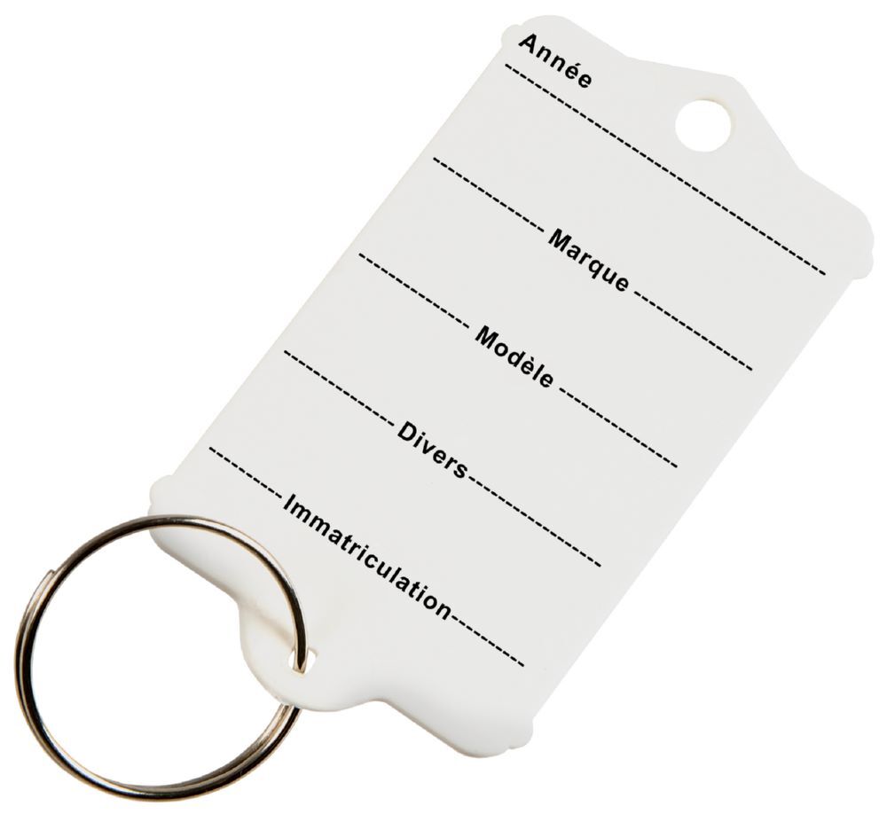 Produktbild EICHNER Schlüsselanhänger Profi 1 weiss mit Schlüsselring und 2 Permanent Marker