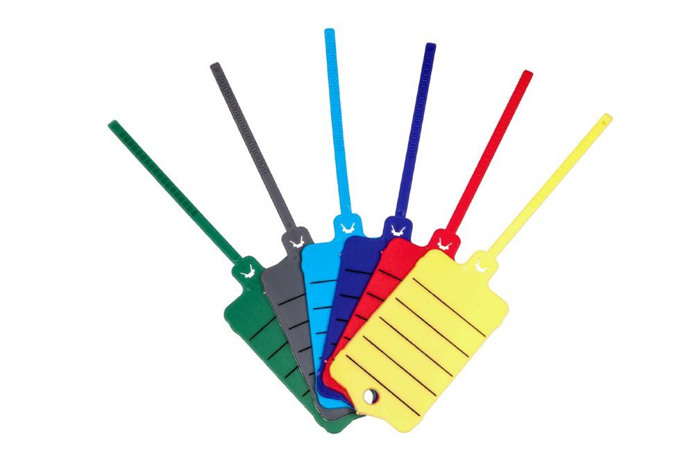 Produktbild Schlüsselanhänger "RASTA FIX", blau, mit Kunststofflasche und Rasterverschlusste bild 2