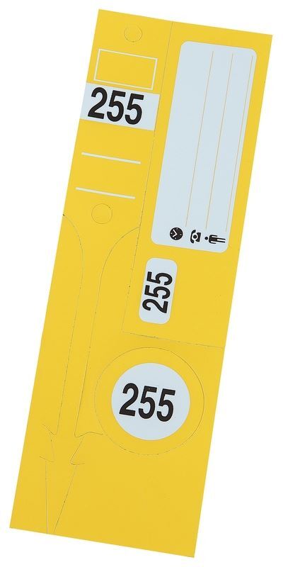 Eichner Schlüsselanhänger Set Leitzahl Light Gelb Produktbild Eichner Schlüsselanhänger Set Leitzahl Light Gelb