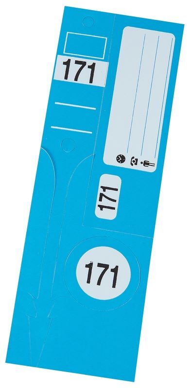 Eichner Schlüsselanhänger Set Leitzahl Light Blau Produktbild Eichner Schlüsselanhänger Set Leitzahl Light Blau