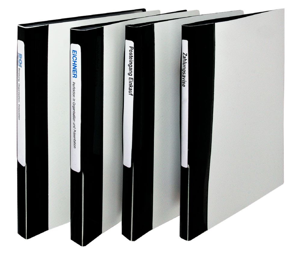 Eichner Sichtbuch weiß mit Streifenoptik mit 40 Hüllen Produktbild Eichner Sichtbuch weiß mit Streifenoptik mit 40 Hüllen