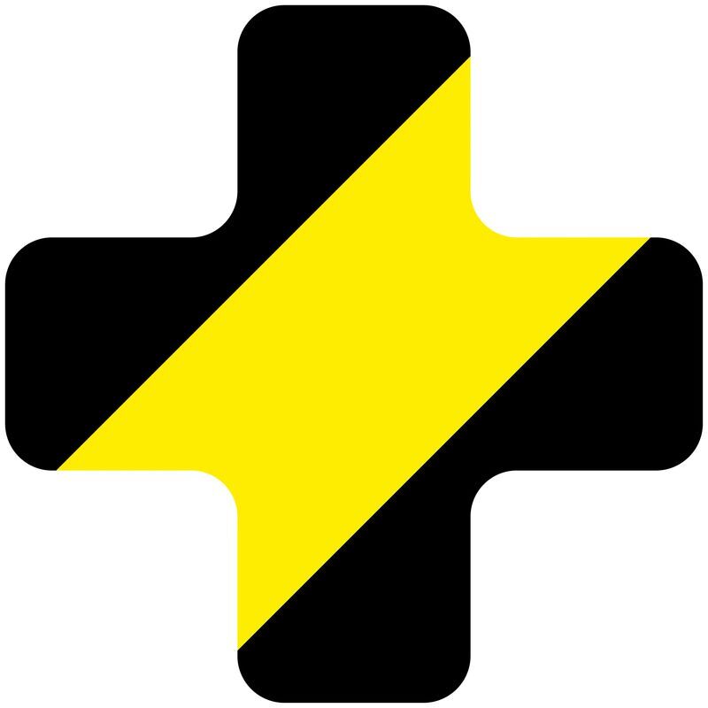 Eichner Stellplatzmarker X-Stück Gelb-Schwarz in Polycarbonat Produktbild Eichner Stellplatzmarker X-Stück Gelb-Schwarz in Polycarbonat