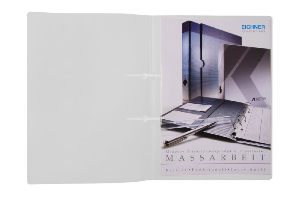 Eichner Schlaufenhefter Standard 80mm Lochung Weiß Produktbild Eichner Schlaufenhefter Standard 80mm Lochung Weiß