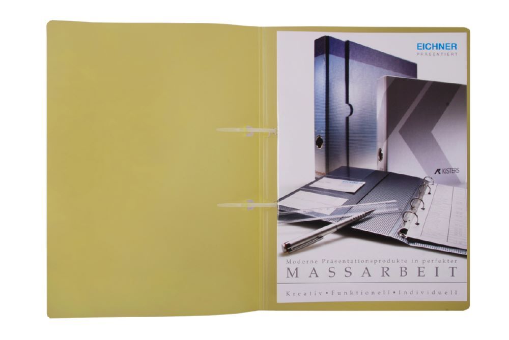 Eichner Schlaufenhefter Standard 80mm Lochung Gelb Produktbild Eichner Schlaufenhefter Standard 80mm Lochung Gelb