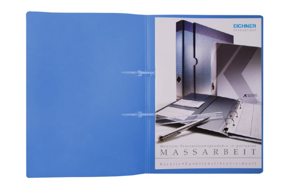 Eichner Schlaufenhefter Standard 80mm Lochung Blau Produktbild Eichner Schlaufenhefter Standard 80mm Lochung Blau