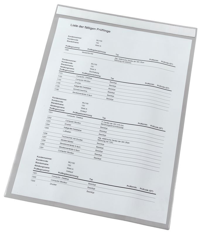 Eichner Transparente Sichthülle DIN A4 hoch 215 x 310 mm Produktbild Eichner Transparente Sichthülle DIN A4 hoch 215 x 310 mm