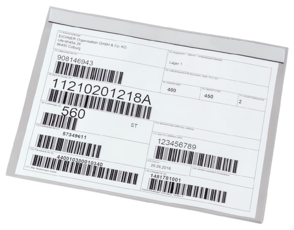 Eichner Transparente Sichthülle DIN A5 quer 155 x 230 mm Produktbild Eichner Transparente Sichthülle DIN A5 quer 155 x 230 mm