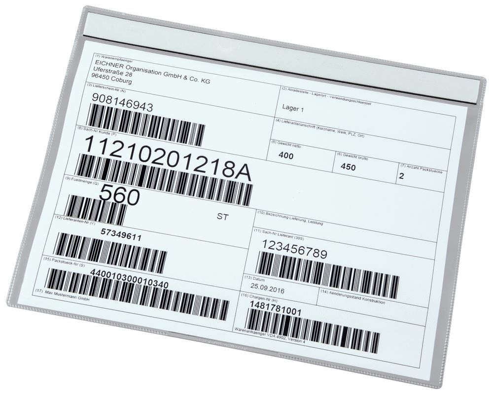 Eichner Transparente Sichthülle DIN A4 quer 310 x 220 mm Produktbild Eichner Transparente Sichthülle DIN A4 quer 310 x 220 mm