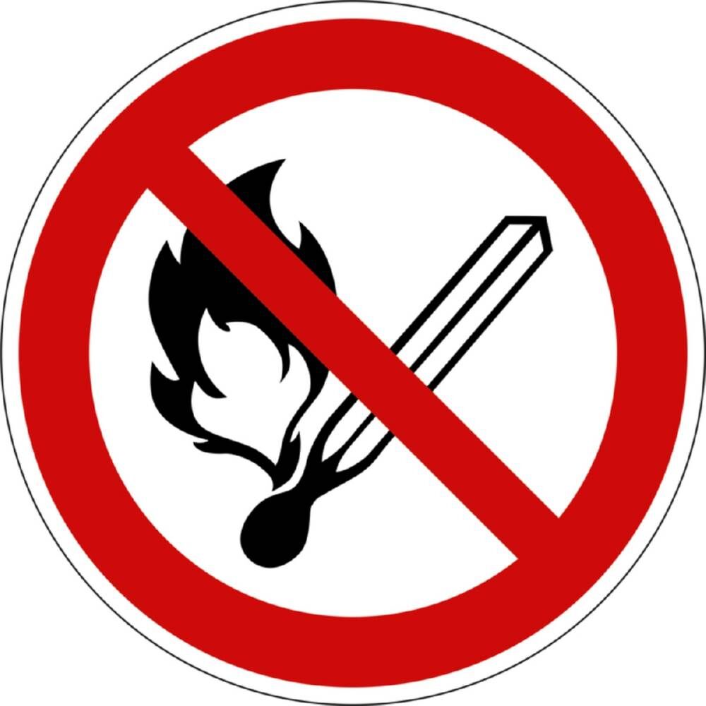 Eichner Verbotsschild Feuer offenes Licht und Rauchen verboten 20,0cm Produktbild Eichner Verbotsschild Feuer offenes Licht und Rauchen verboten 20,0cm