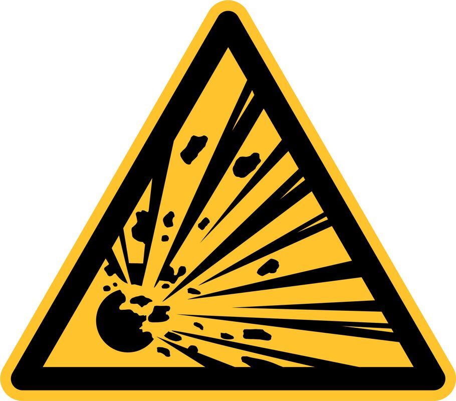 Eichner Warnschild Explosionsgefährliche Stoffe PVC Folie 20 cm