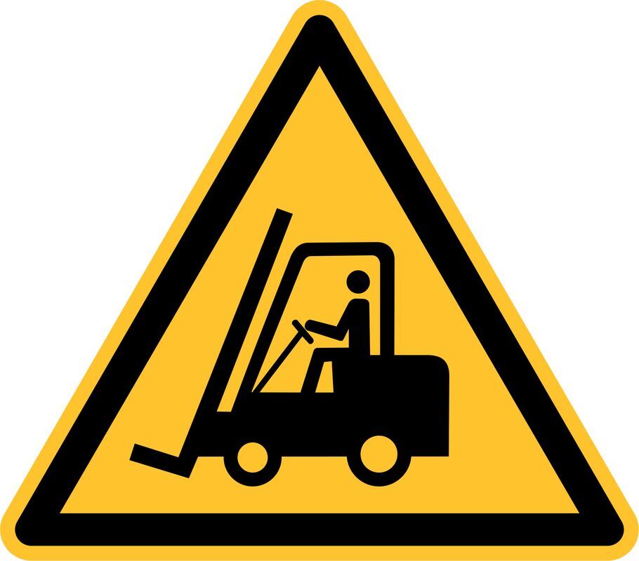 Eichner Warnschild Warnung vor Flurförderfahrzeugen Aluminium 20 cm