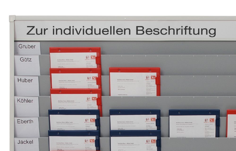 Produktbild Werkstattplaner für Kfz-Betriebe A4 10 Schienen BxHxT 870x1282x78 mm (wie 9019 bild 5