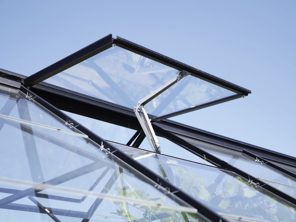 Vitavia Alu Dachfenster ohne Glas für Gewächshaus schwarz Produktbild Vitavia Alu Dachfenster ohne Glas für Gewächshaus schwarz