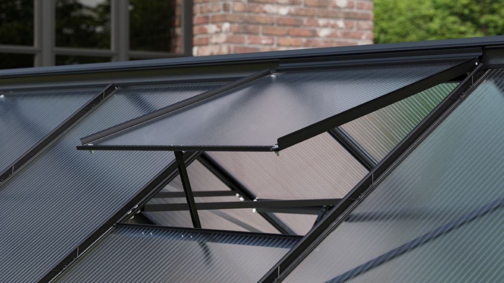 Vitavia Alu Dachfenster ohne Glas für Gewächshaus schwarz Produktbild Vitavia Alu Dachfenster ohne Glas für Gewächshaus schwarz bild 2