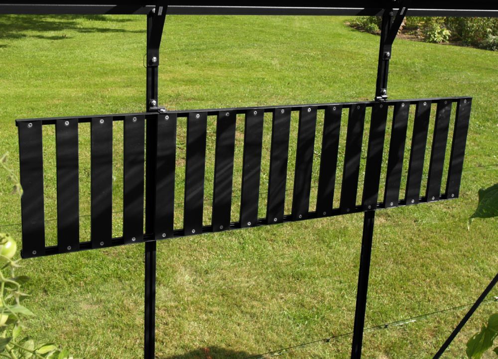 Vitavia Aluregal abklappbar schwarz mit den Maßen 120 x 30 cm Produktbild Vitavia Aluregal abklappbar schwarz mit den Maßen 120 x 30 cm