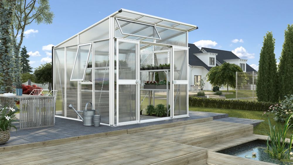 Vitavia Gewächshausbausatz Aphrodite 7800 10 mm weiß Produktbild Vitavia Gewächshausbausatz Aphrodite 7800 10 mm weiß